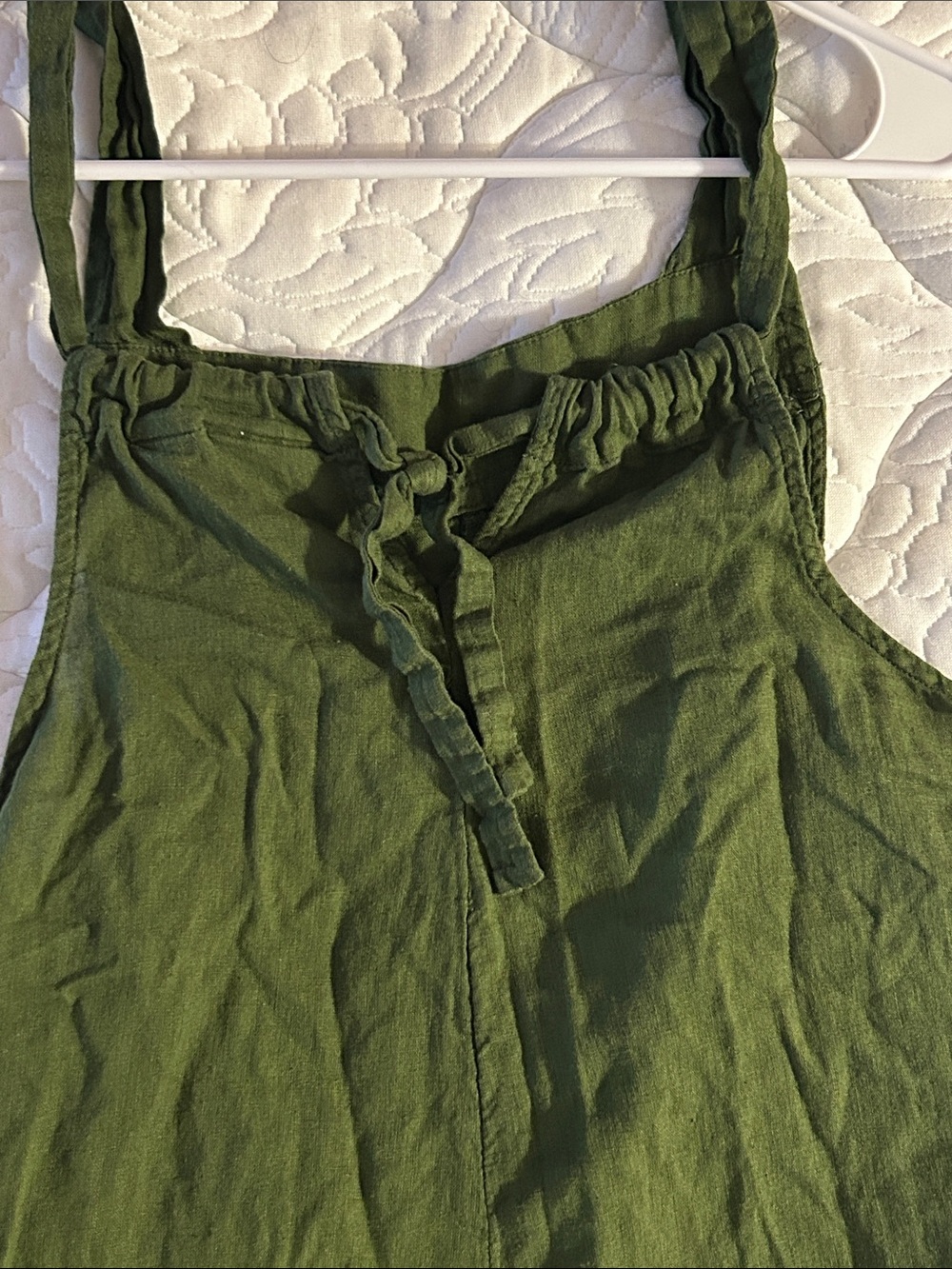 Haute Hippie Olive Wide-Leg Jumpsuit with Adjustable Straps Size Medium - Picture 6 of 10